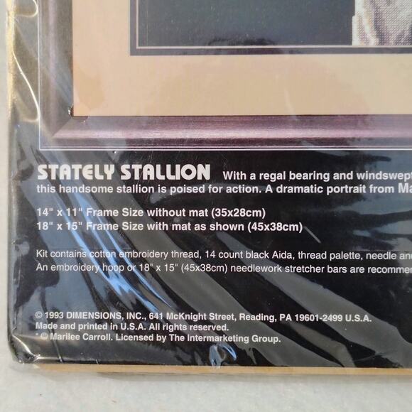 Dimensions Stately Stallion Counted Cross Stitch Kit #3745 NEW SEALED Horse - Picture 2 of 3